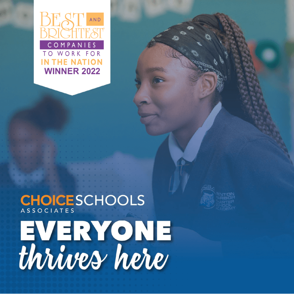 Web Graphic for Choice Schools Associates' 2022 Best and Brightest Award